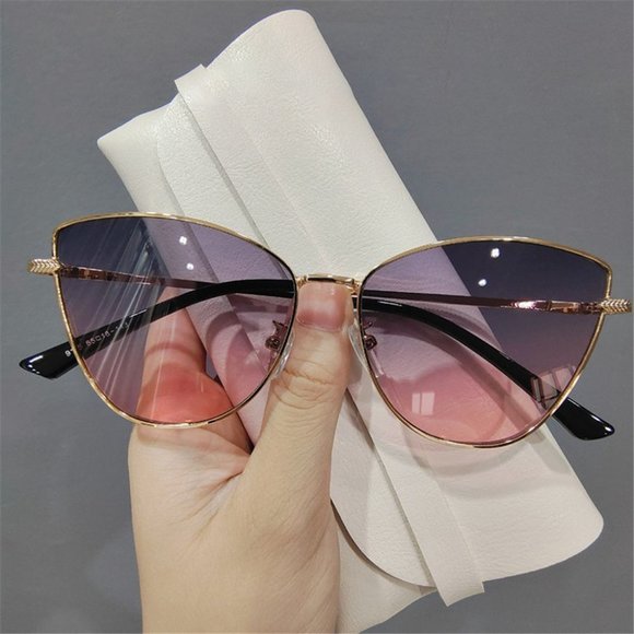 Fashion Oversized Vintage Style Cat Eye Sunglasses Summer Eyewear Shades - Picture 6 of 7